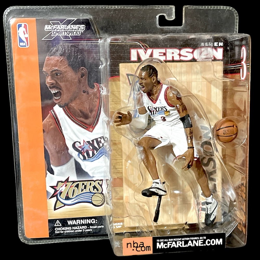 2002 McFarlane NBA Series 1 ALLEN IVERSON Open Mouth Philadelphia 76ers Figure